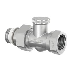 Flamco Rücklaufverschraubung Durchgang Typ N G 3/8" Außengewinde x Rp 3/8" Messing verni... FLAMCO-F10376 4013852204089 (Abb. 1)