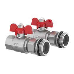 Flamco Verteileranschluss-Set Basic waagrecht DN 25 G 1" Innengewinde x G 1" Außengewind... FLAMCO-F14028 4013852269323 (Abb. 1)