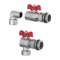 Flamco Verteileranschluss-Set Basic senkrecht DN 25 G 1" Innengewinde x G 1" Außengewind... FLAMCO-F14029 4013852269330 (Abb. 1)