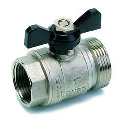 Flamco Kugelhahn für Verteiler 1 1/4" Außengewinde x 1" Innengewinde... FLAMCO-VMP05A17 3430650211421 (Abb. 1)