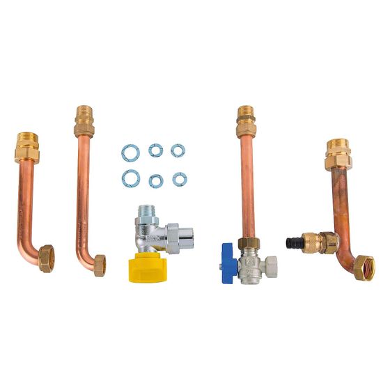 Fondital Hydraulik-Anschluss-Set Itaca KC/KB/Formentera, Ausführung Eck, DN 15/DN 20