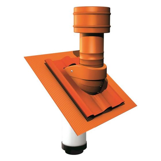 Geba Vent Steildachhaube SDL 100/125, SDL/SDS/SDD, 6-60 Grad, Naturrot, SDL100125R