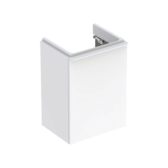 Geberit Smyle Square Unterschrank für Handwaschbecken, 1 Tür, Anschlag Rechts, 44,2x61,7x35,6cm Weiß, Waschtisch 45cm