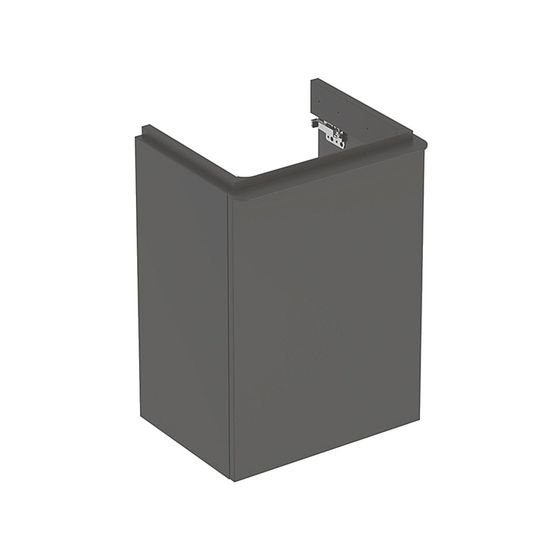 Geberit Smyle Square Unterschrank für Handwaschbecken, 1 Tür, Anschlag Rechts, 44,2x61,7x35,6cm Lava, Waschtisch 45cm