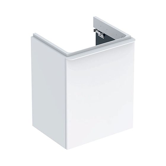 Geberit Smyle Square Unterschrank für Handwaschbecken, 1 Tür, Anschlag links, 49,2x61,7x40,6cm, Waschtisch 50cm, Weiß