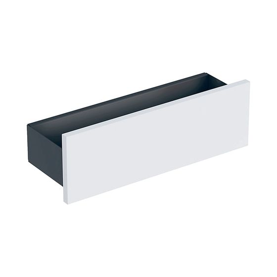 Geberit Smyle Square Wandablage, 45x14,8x15cm, Lava pulverbeschichtet matt, Weiß lackiert hochglänzend