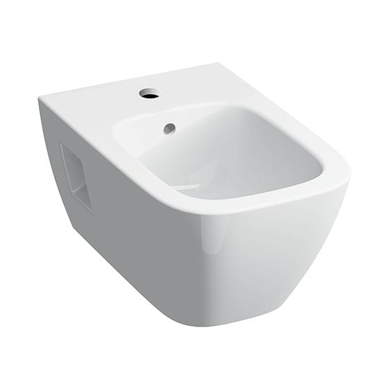 Geberit Renova Plan Wandbidet teilgeschlossene Form, Tiefe 54cm, Überlauf sichtbar, Weiß
