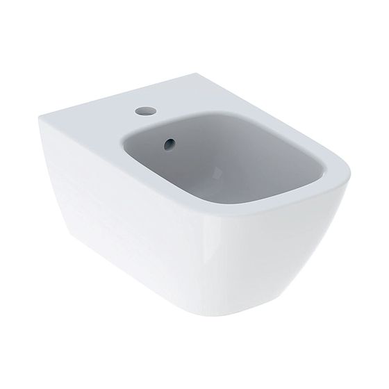 Geberit Smyle Square Wandbidet geschlossene Form, Tiefe 54cm, Überlauf sichtbar, Weiß