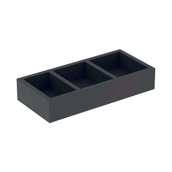 Geberit Schubladeneinsatz H-Unterteilung, für obere Schublade, 32,3x5,9x15cm, Lava/Melamin strukturiert