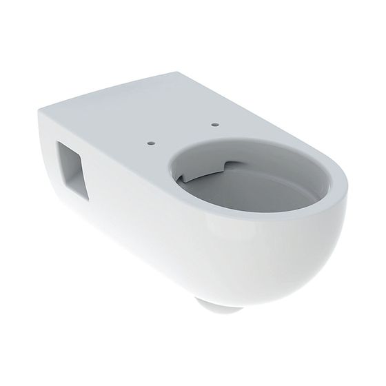 Geberit Renova Comfort Wand-WC Tiefspüler, verlängerte Ausladung, teilgeschlossene Form, Rimfree Tiefe 70cm, Weiß/KeraTect