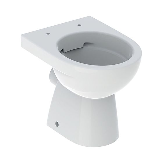 Geberit Renova Stand-WC Tiefspüler, Abgang horizontal, teilgeschlossene Form, Rimfree Tiefe 49cm, weiß
