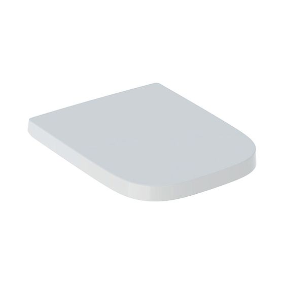 Geberit Renova Plan WC-Sitz, eckiges Design Quick-Release, für WC teilgeschlossene Form, Weiß