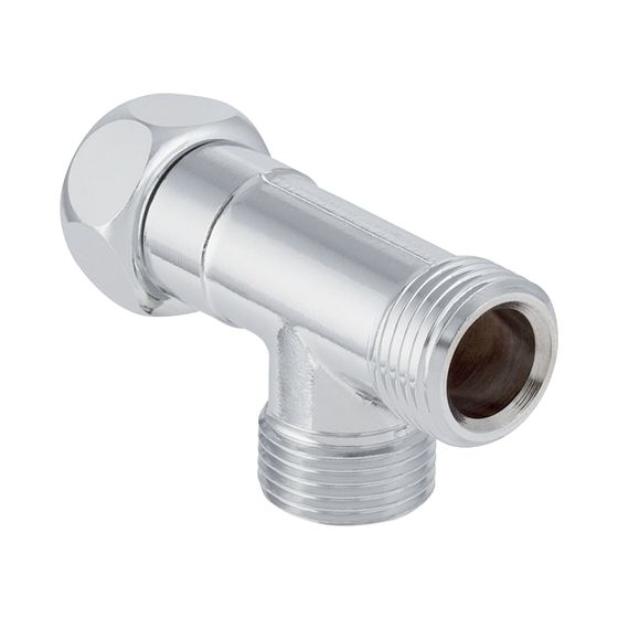 Geberit AquaClean T-Stück mit Außengewinde, Hochglanz verchromt