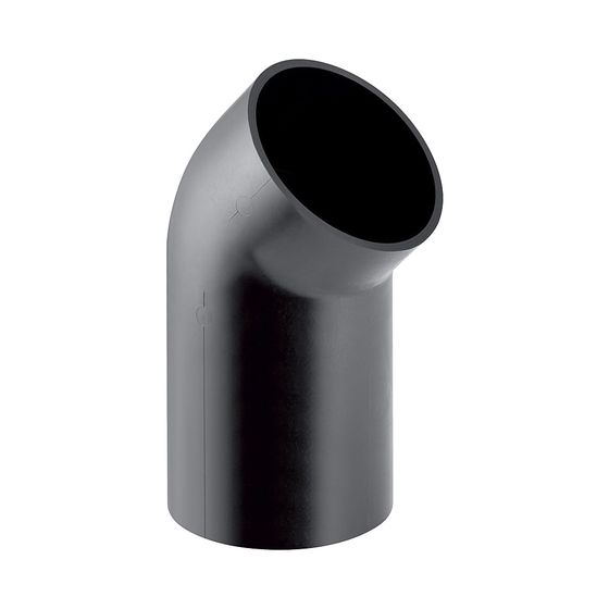 Geberit PE Bogen mit langem Schenkel 45 Grad, Außendurchmesser 110mm