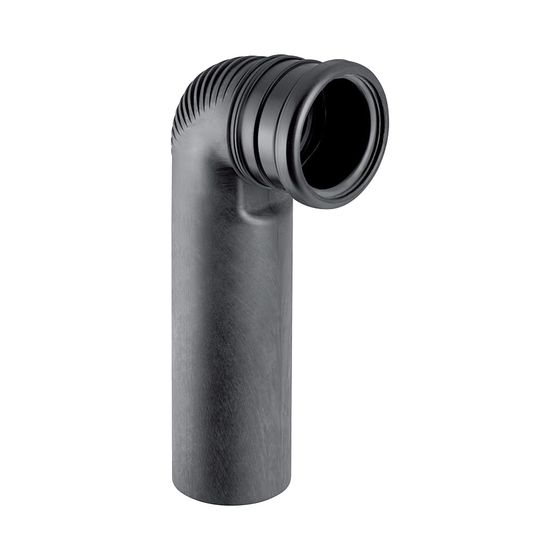 Geberit Silent db20 Anschlussbogen 90 Grad verlängert, mit kleinem Radius d 90mm, d1 90mm