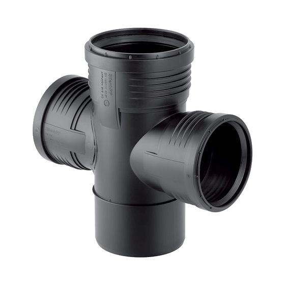 Geberit Silent-PP Abzweig 87,5 Grad zweifach Außendurchmesser 125mm, d1 110mm