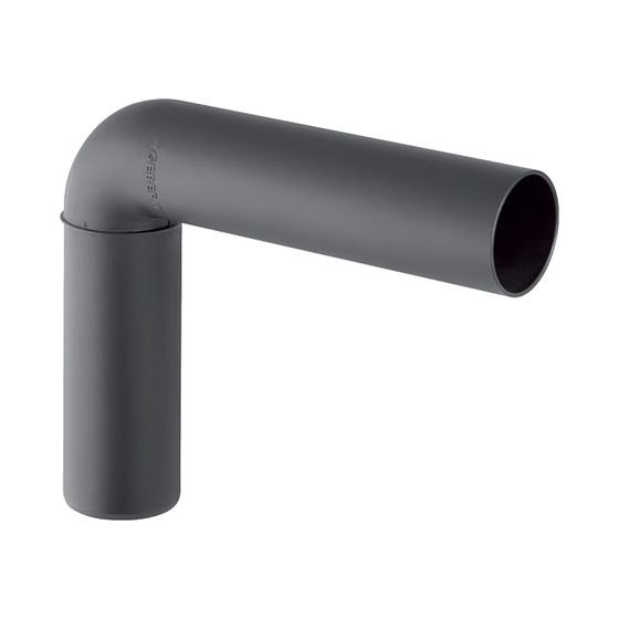 Geberit Silent-PP Anschlussbogen 90 Grad Außendurchmesser verlängert Außendurchmesser 50mm, d1 46mm