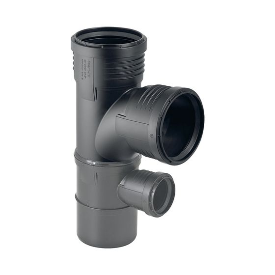 Geberit Silent-PP Kombibogenabzweig 87,5 Grad d 110mm, d1 110mm, d2 50mm