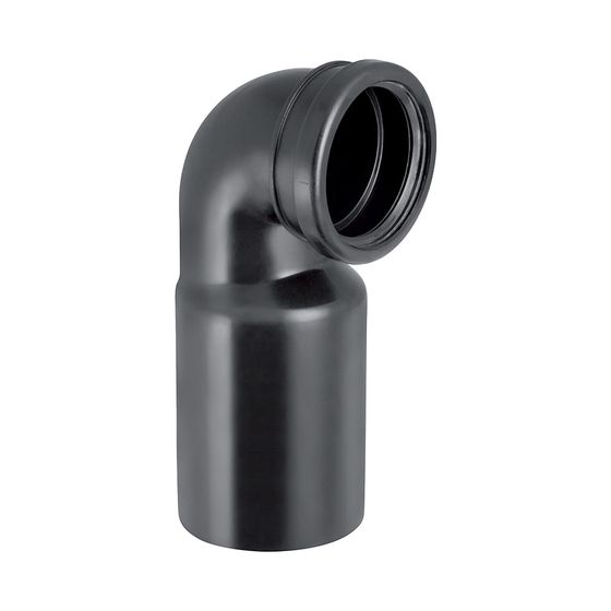 Geberit PE Anschlussbogen 90 Grad für Wand-WC, mit Erweiterung d 110mm, d1 110mm