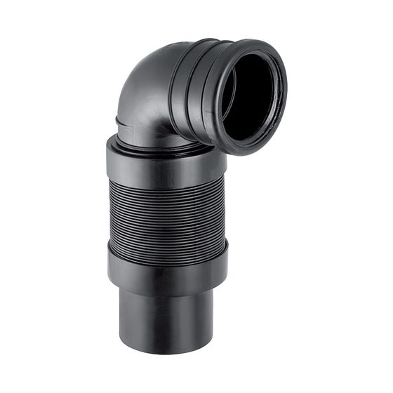Geberit PE Anschlussbogen 90 Grad für WC, ausziehbar Außendurchmesser 110mm