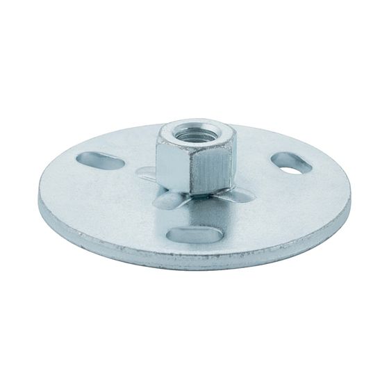 Geberit Grundplatte rund, Dreiloch, mit Gewindemuffe M10