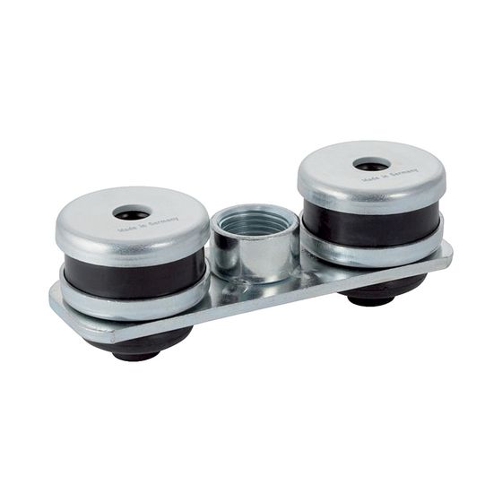 Geberit Set Grundplatte rechteckig, Zweiloch, mit Gewindemuffe
