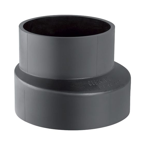 Geberit PE Reduktion exzentrisch, kurz, d 125mm, d1 50mm