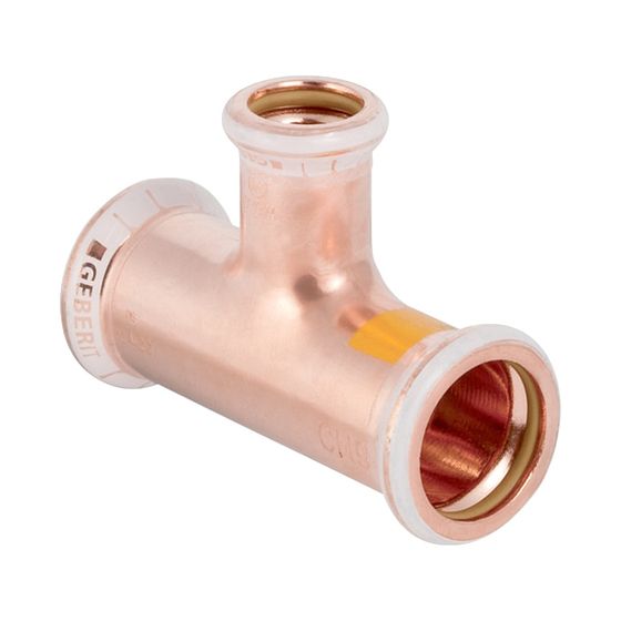 Geberit Mapress Kupfer T-Stück reduziert Gas d 54mm, d1 42mm, d2 54mm