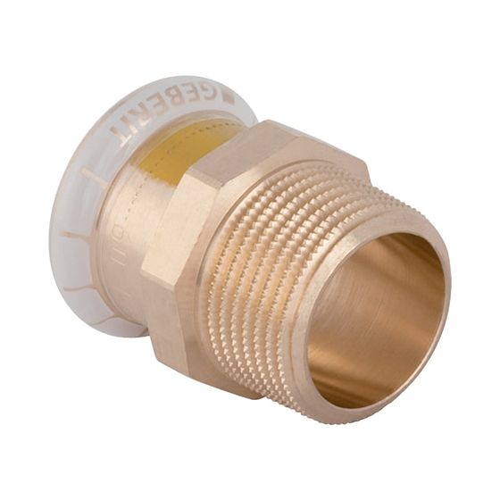 Geberit Mapress Kupfer Übergang mit Außengewinde Gas, d 15mm, R 3/4″, Rotguss bleifrei