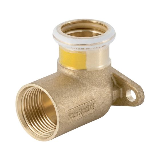 Geberit Mapress Kupfer Anschlusswinkel 90 Grad Gas CW602N, d 22mm, Rp 3/4″, L1 5,1cm
