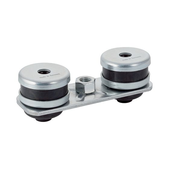 Geberit Set Grundplatte rechteckig, Zweiloch, mit Gewindemuffe M10