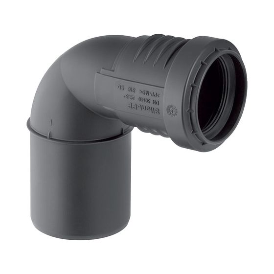 Geberit Silent-PP Bogen 87,5 Grad Außendurchmesser reduziert Außendurchmesser 40mm, d1 50mm