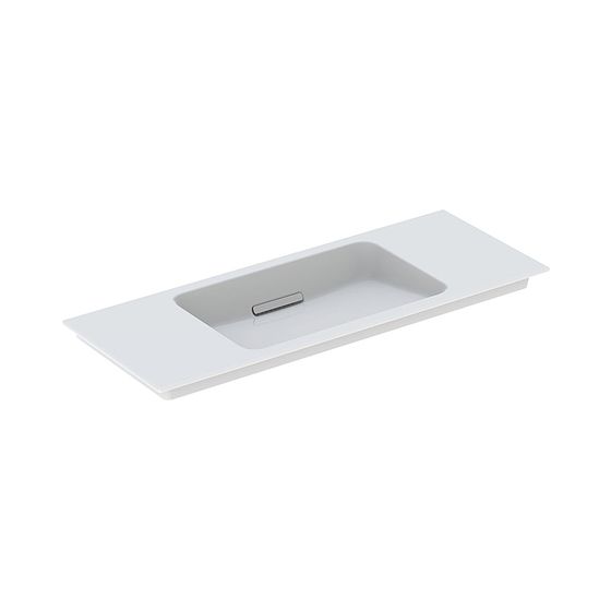 Geberit ONE Möbelwaschtisch Abgang horizontal verk. Ausladung 105cm T 40cm o. HL Überlauf verd. Weiß/KeraTect Weiß glänz