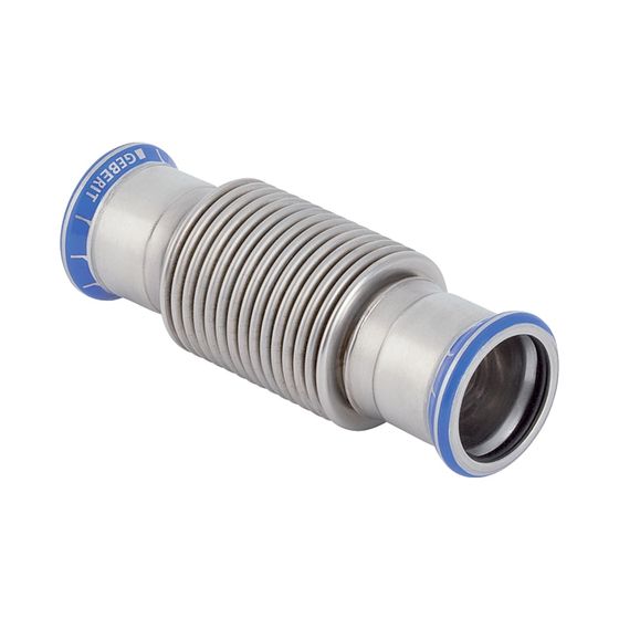 Geberit Mapress Edelstahl Axialkompensator mit Pressmuffen Außendurchmesser 76,1mm