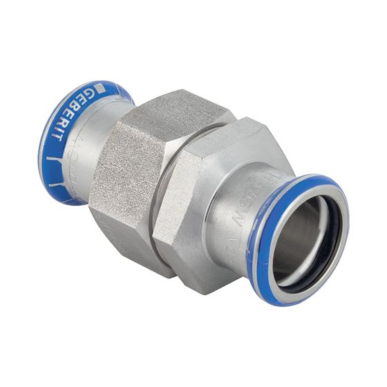 Geberit Mapress Edelstahl Verschraubung mit Überwurfmutter aus Edelstahl Außendurchmesser 15mm