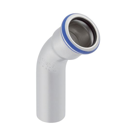 Geberit Mapress Edelstahl Bogen mit Einschubende, 45 Grad, Außendurchmesser 108mm