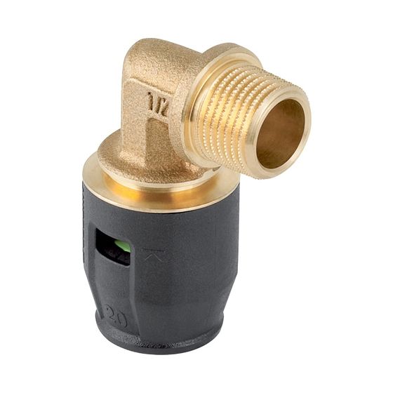 Geberit PushFit Übergangswinkel 90 Grad mit Außengewinde CW617N, d 25mm, R 1″