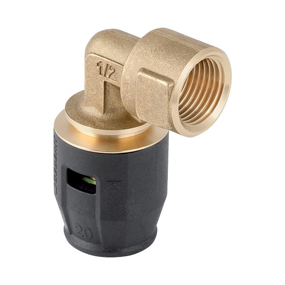 Geberit PushFit Übergangswinkel 90 Grad mit Innengewinde CW617N, d 20mm, Rp 3/4″