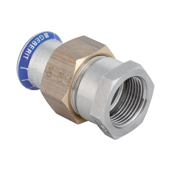 Geberit Mapress Edelstahl Übergangsverschraubung mit Innengewinde d 15mm, Rp 3/4″