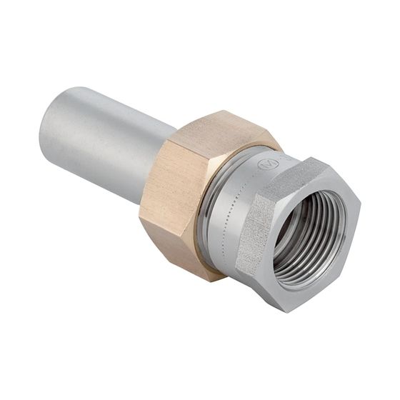 Geberit Mapress Edelstahl Übergangsverschraubung mit Innengewinde und Einschubende d 54mm, Rp 2″