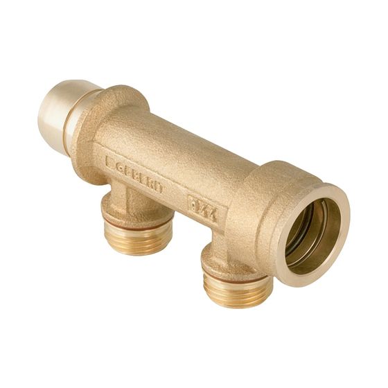 Geberit Verteiler mit Steckanschluss, Verteilerabgang für Schnellkupplung CW617N, da 28mm, M 25mm, di 28mm, Anzahl Abgänge 3