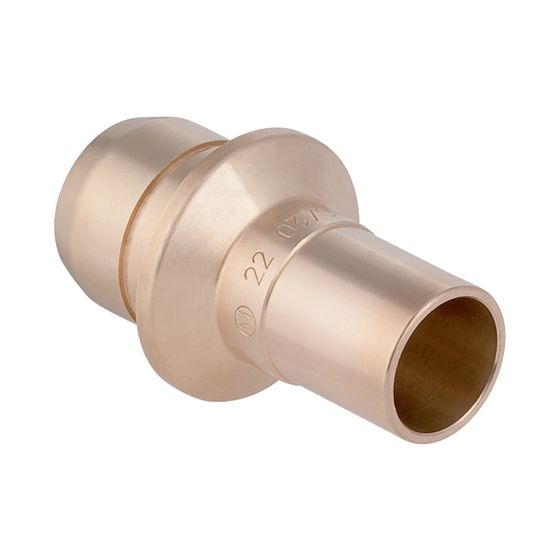 Geberit Mapress Übergang auf Verteiler mit Steckanschluss, Einschubende, d 22mm, da 28mm, Rotguss bleifrei