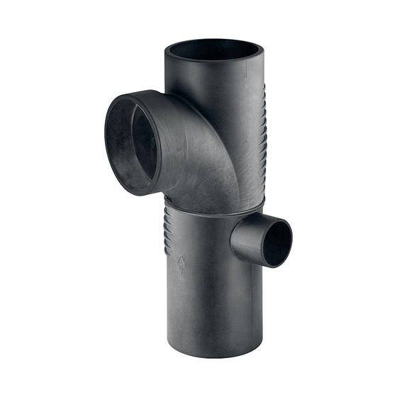 Geberit Silent db20 Kombibogeneckabzweig 88,5 Grad rechts d 90mm, d1 90mm, d2 56mm