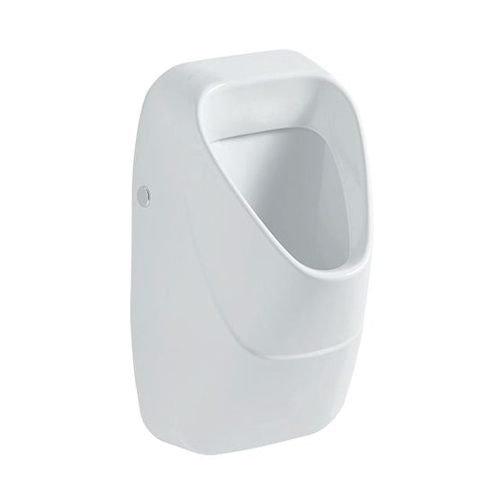 Geberit Alivio Urinal Zulauf von hinten, Tiefe 34cm, Abgang nach hinten oder nach unten, Zulauf hinten, Weiß/KeraTect