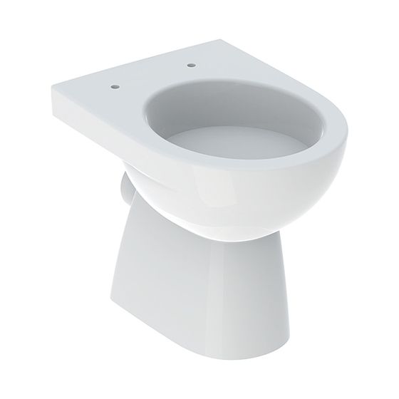 Geberit Renova Stand-WC Tiefspüler, Abgang horizontal, teilgeschlossene Form, Tiefe 49cm, Weiß