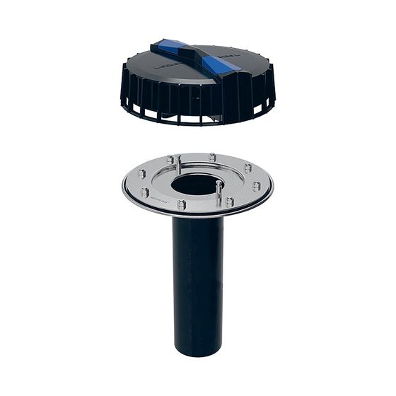 Geberit Pluvia Dachwassereinlauf mit Flansch, für Rinnen Maximale Ablaufleistung 25l/s