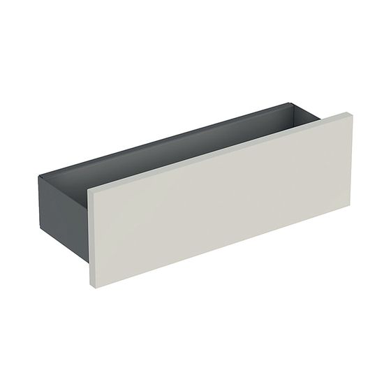 Geberit Smyle Square Wandablage, 45x14,8x15cm, Lava pulverbeschichtet matt, Sandgrau lackiert hochglänzend