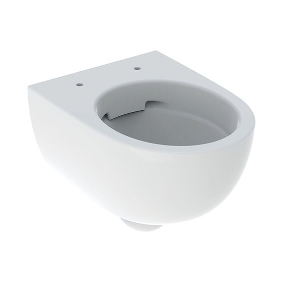 Geberit Renova Compact Wand-WC Tiefspüler, verkürzte Ausladung, geschlossene Form, Rimfree Tiefe 49cm, Weiß