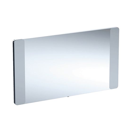 Geberit Option Square Lichtspiegel Beleuchtung beidseitig, Breite 120cm, Höhe 65cm, Aluminium gebürstet