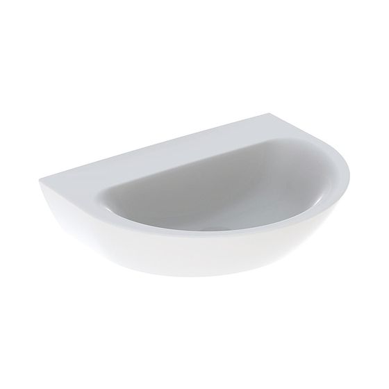 Geberit Renova Waschtisch, Breite 65cm, Tiefe 50cm, ohne Hahnloch, ohne Überlauf, Weiß/KeraTect